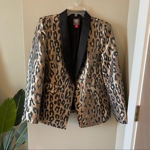 Vince camuto cheetah blazer